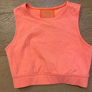 Lululemon hotty hot orange crop tank Women's S Sleeveless Top EUC